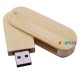 Rotate USB 2.0 Flash Drive 128 MB to 64 GB Thumb Stick Wooden